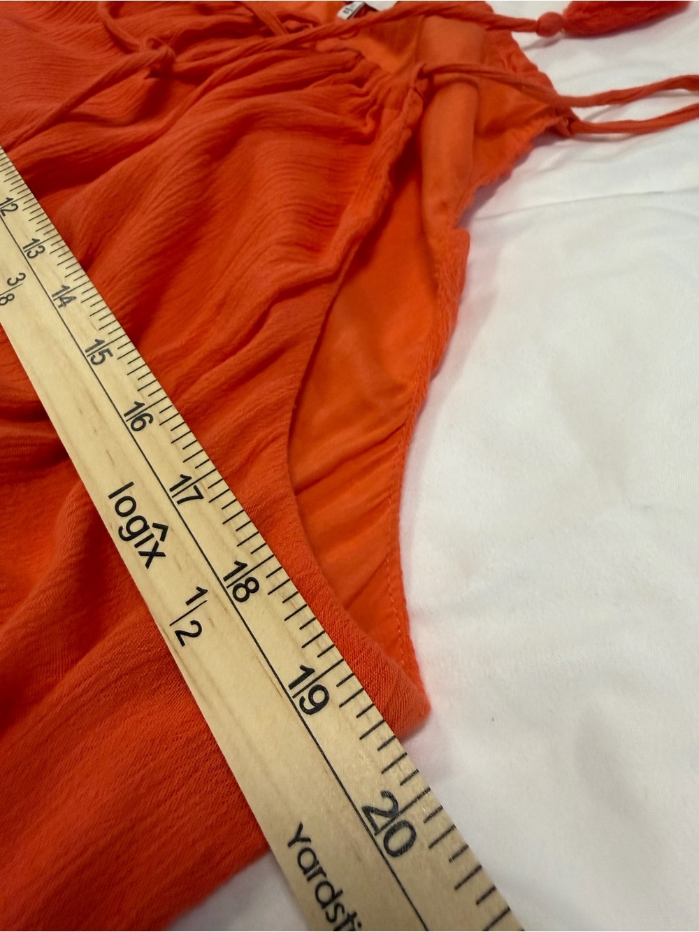 Crown & Ivy Orange Peasant Halter Neck Tie Dress - Picture 7 of 8